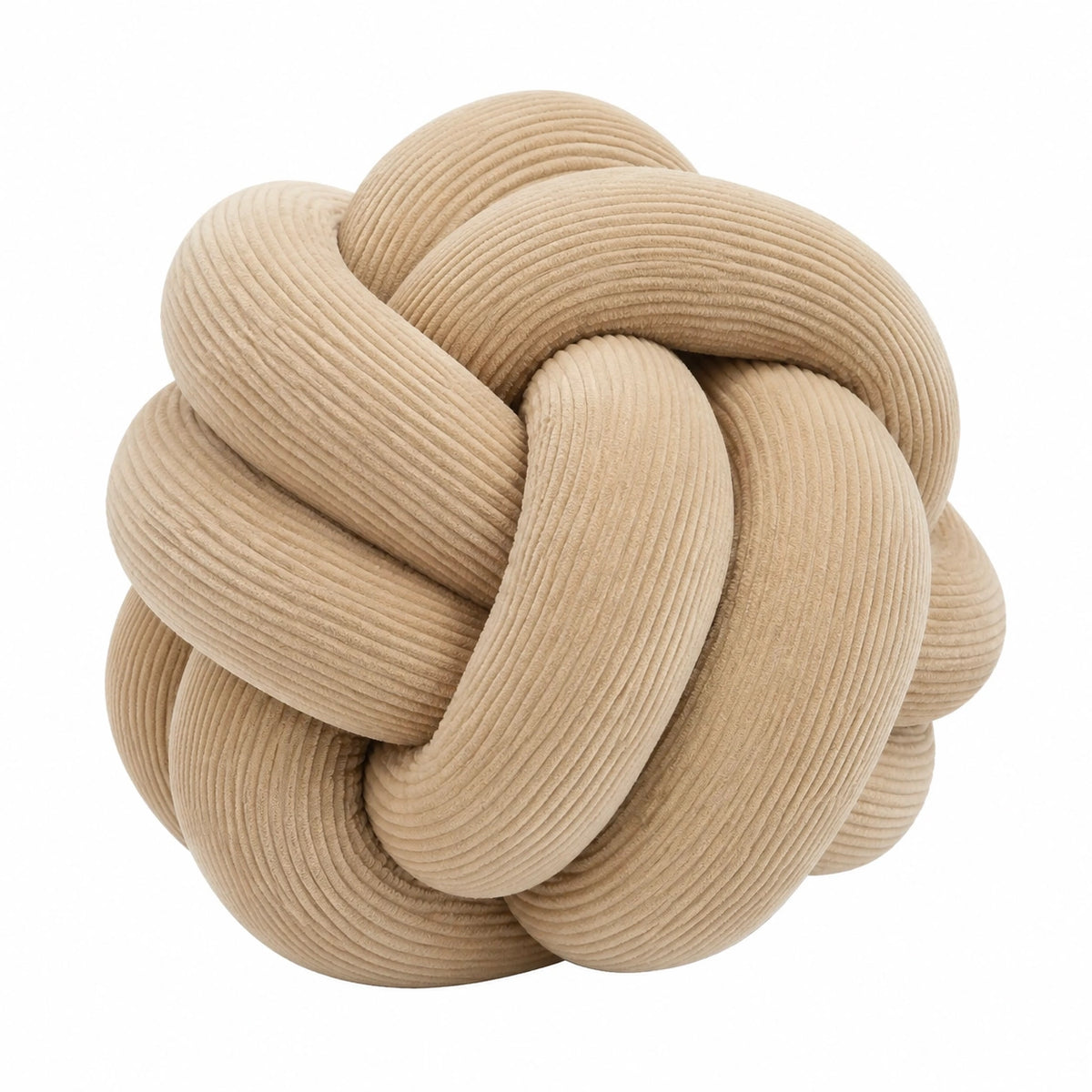 Knotenkissen 30 cm Textil Beige für Sofa und Wohnraum dekorativ