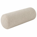 Nackenrolle 20 x 50 cm in Creme mit Bouclé-Bezug für Sofa und Bett