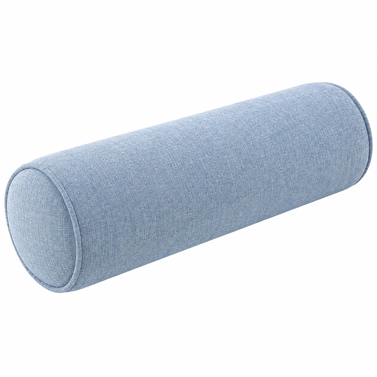 Nackenrolle 15 x 45 cm Stoff Hellblau zylindrisch für Sofa und Bett