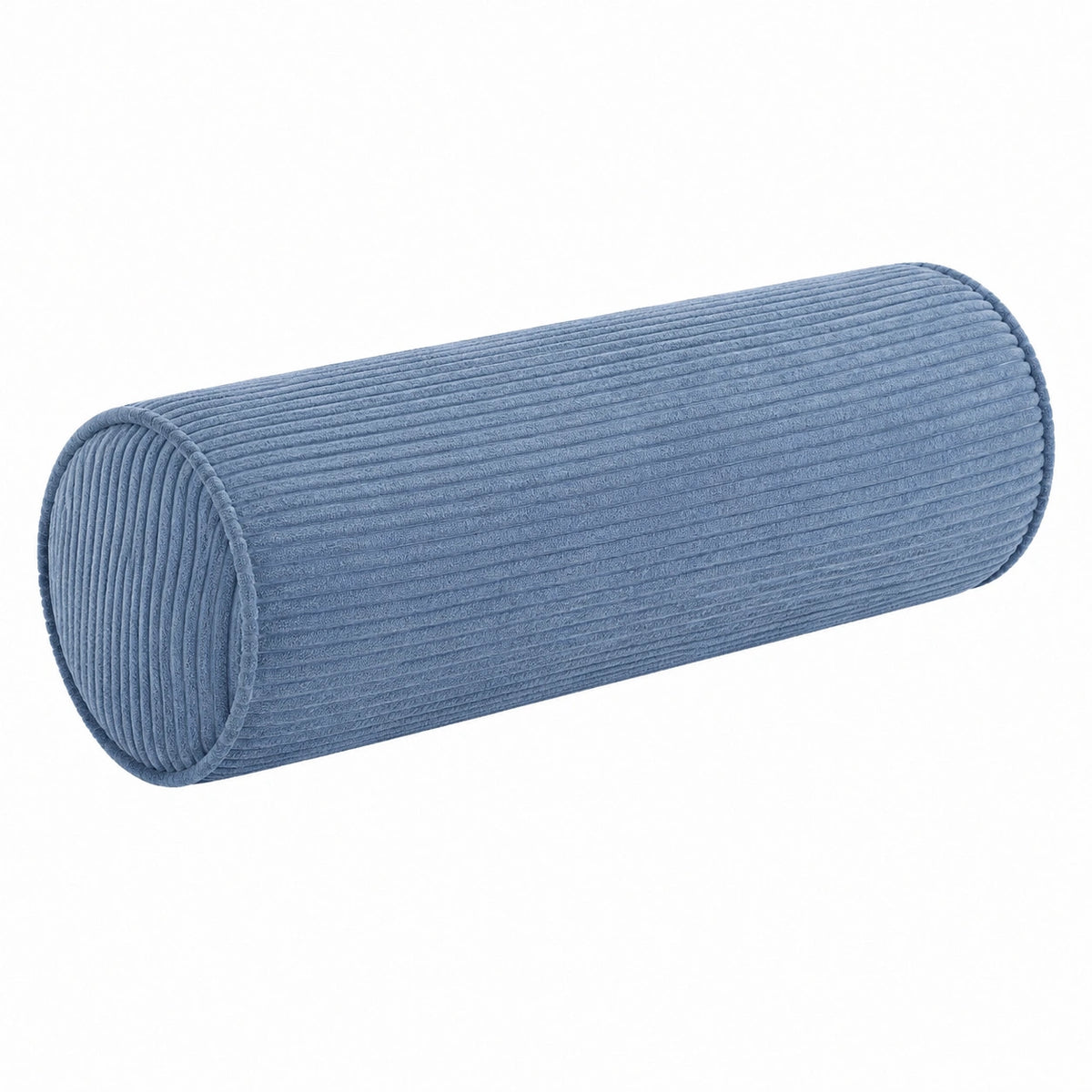 Nackenrolle 20 x 50 cm aus Cordstoff Blau - zylindrisches Stützkissen