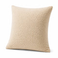 Dekokissen 45 x 45 cm cremefarbenes Bouclé Textil weich