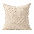 Dekokissen 45 x 45 cm Creme Textil mit Strukturmuster
