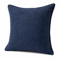Dekokissen 45 x 45 cm dunkelblauer Textilbezug für Sofa schlicht