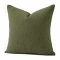 Dekokissen 50 x 50 cm Olivgrün strukturierter Textilbezug für Sofa und Bett