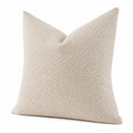 Dekokissen 45 x 45 cm gewebtes Textil Beige quadratisch